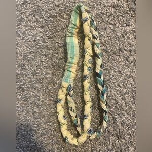 Free People Yellow and Blue Braided Headband